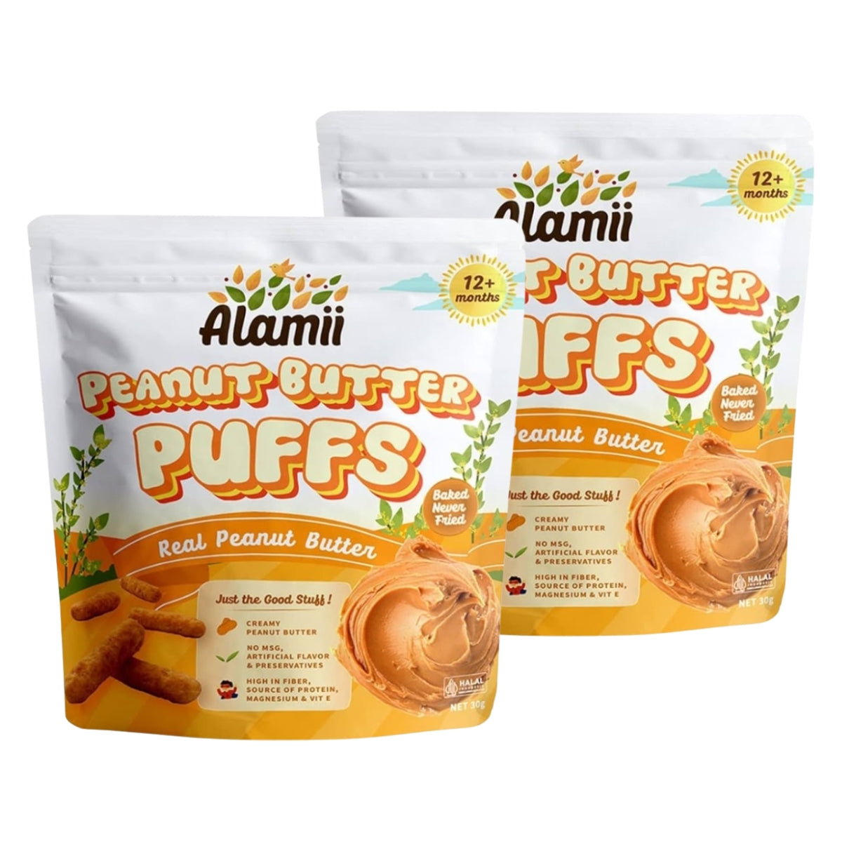 Alamii Peanut Butter Puffs, 25g x 2pk (Exp 02/26)