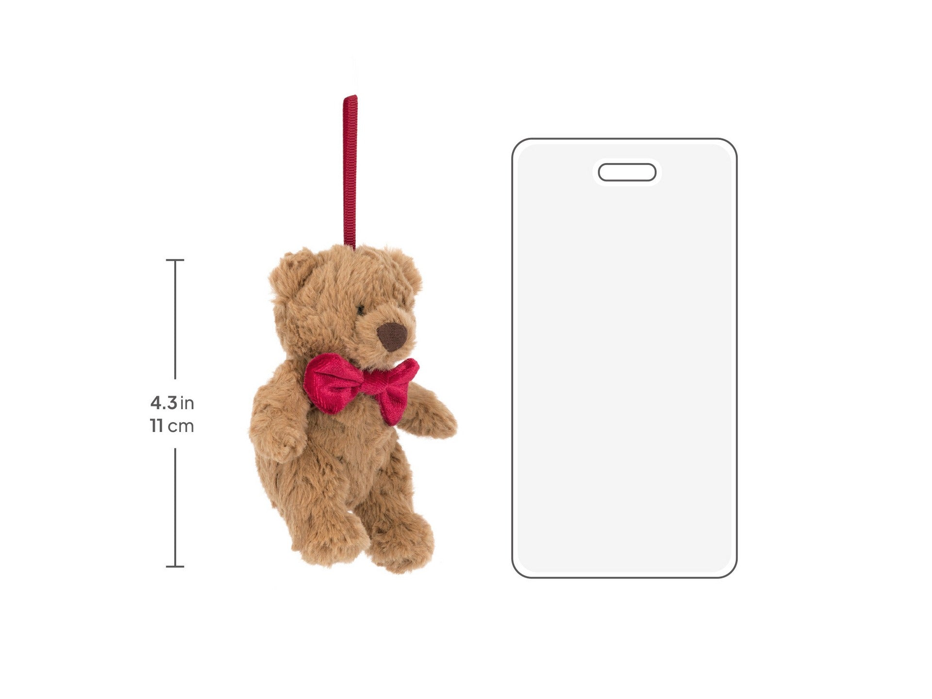 Jellycat Bartholomew Bear Tree Decoration (11cm) | Christmas Ed