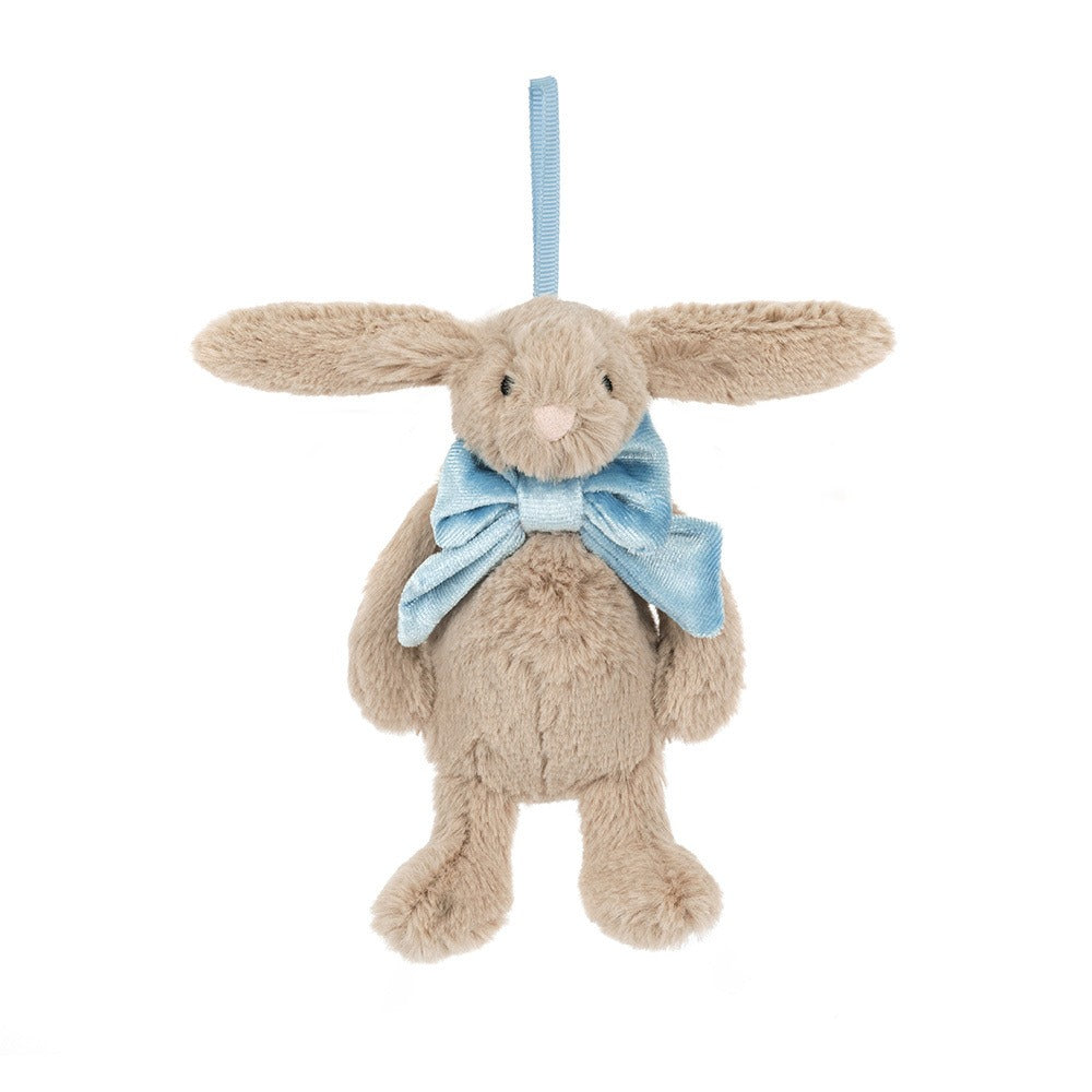 Jellycat Bashful Beige Bunny Decoration (13cm) | Christmas Ed