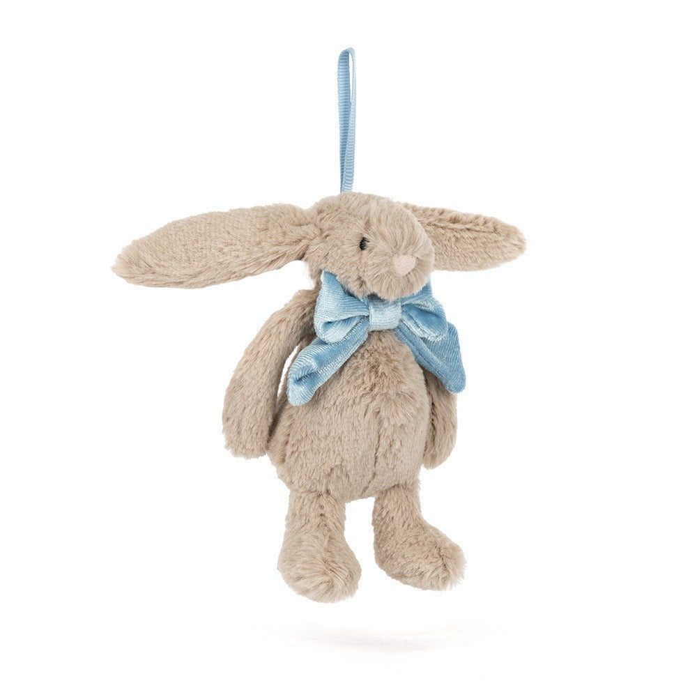 Jellycat Bashful Beige Bunny Decoration (13cm) | Christmas Ed