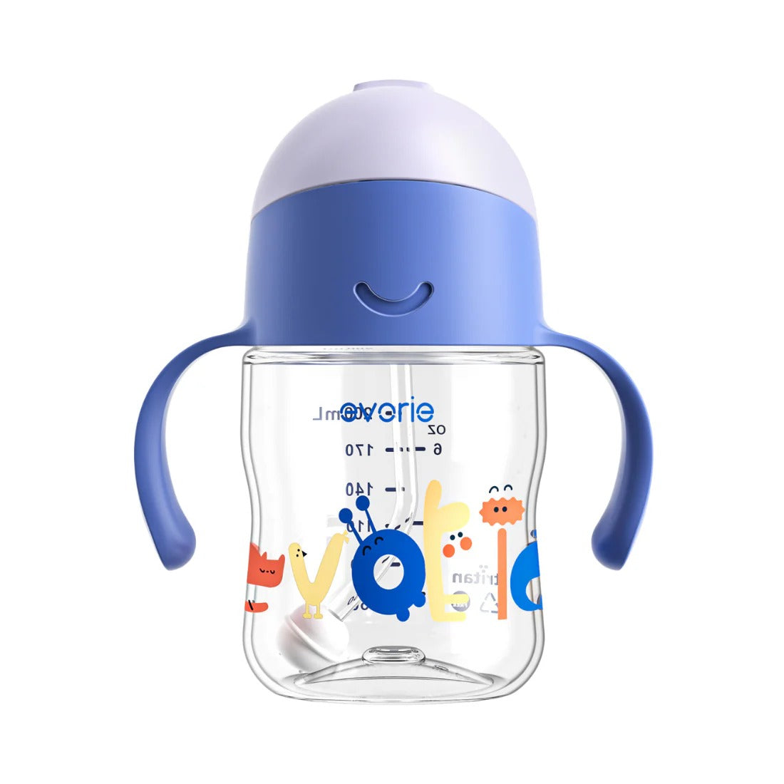 Evorie Tritan Gravity Straw Sippy Cup Water Bottle (200ml) (15 Colours)