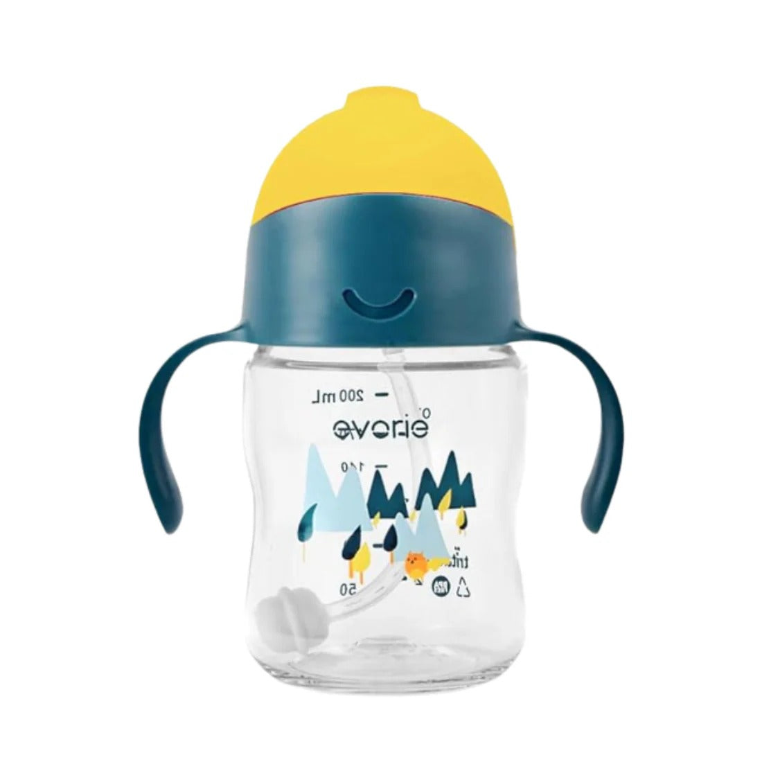 Evorie Tritan Gravity Straw Sippy Cup Water Bottle (200ml) (15 Colours)