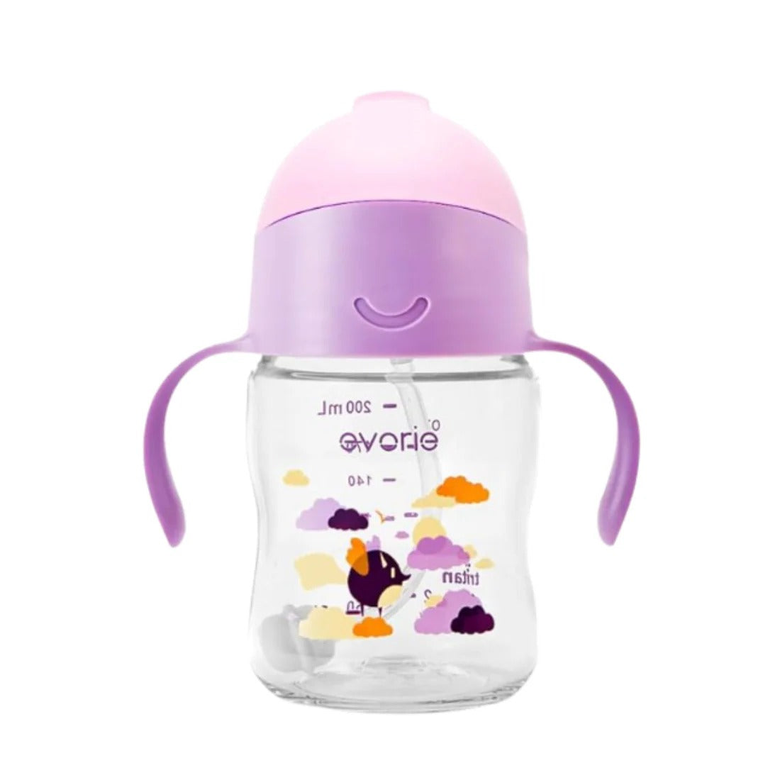 Evorie Tritan Gravity Straw Sippy Cup Water Bottle (200ml) (15 Colours)