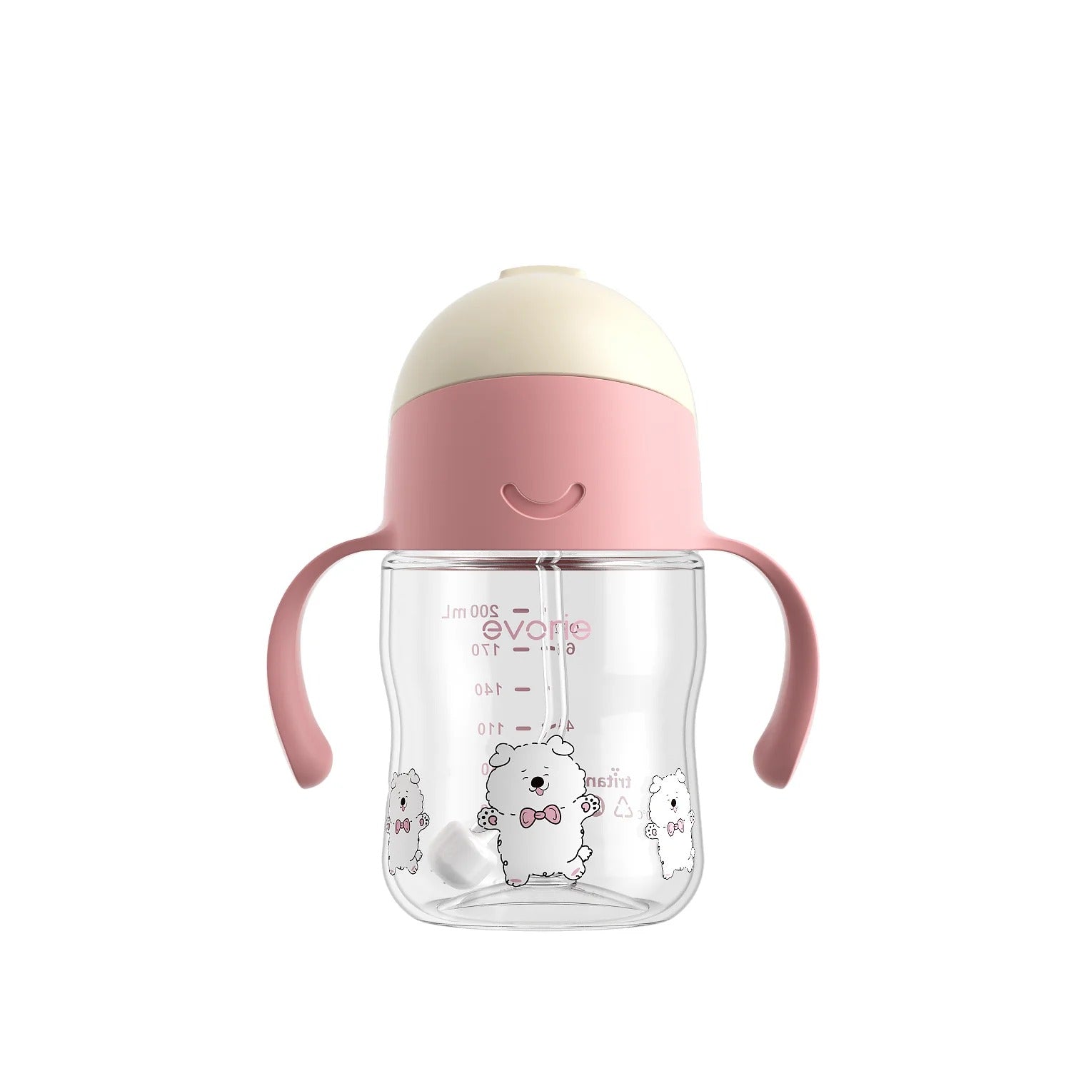 Evorie Tritan Gravity Straw Sippy Cup Water Bottle (200ml) (15 Colours)