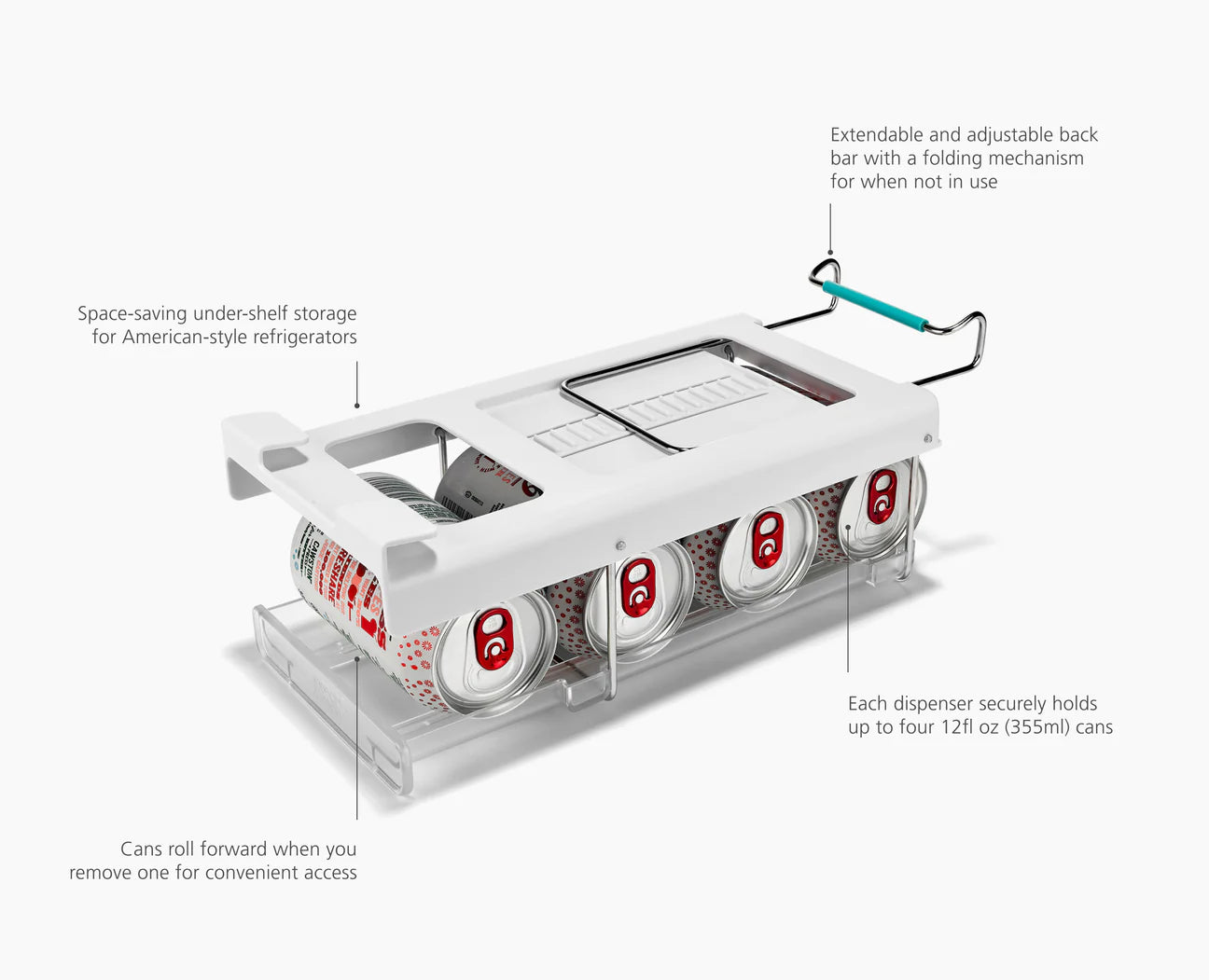 Joseph Joseph FridgeStore™ Under-Shelf Pack of 2 Collapsible Can Dispensers