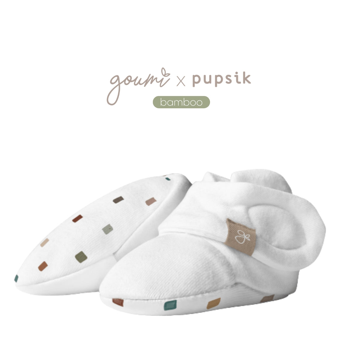 Goumi x Pupsik Bamboo Stay On Booties – City Blocks (3 sizes)