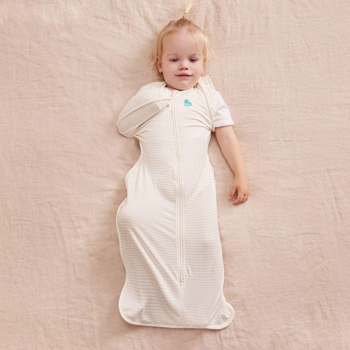 Love to Dream Swaddle UP Transition Bag Lite Original 0.2 TOG - Breton Stripe Tan (Medium)