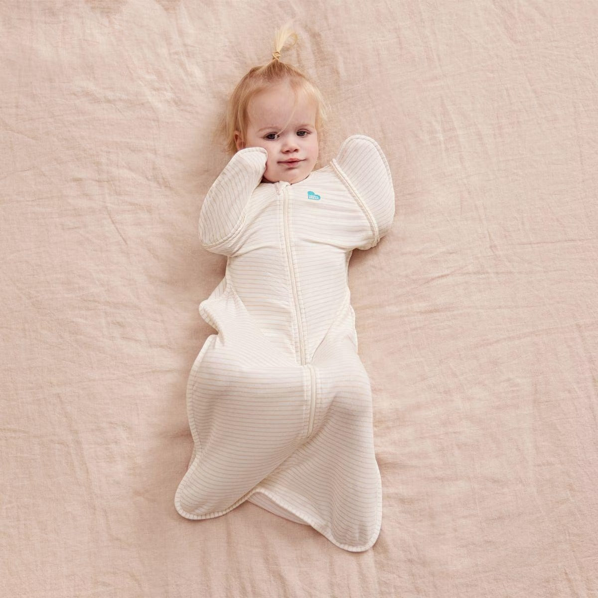 Love to Dream Swaddle UP Transition Bag Lite Original 0.2 TOG - Breton Stripe Tan (Medium)
