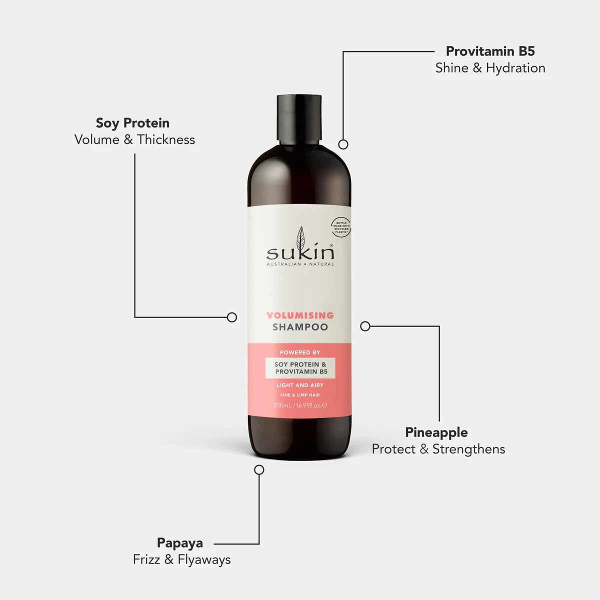 Sukin Natural Volumising Shampoo, 500ml