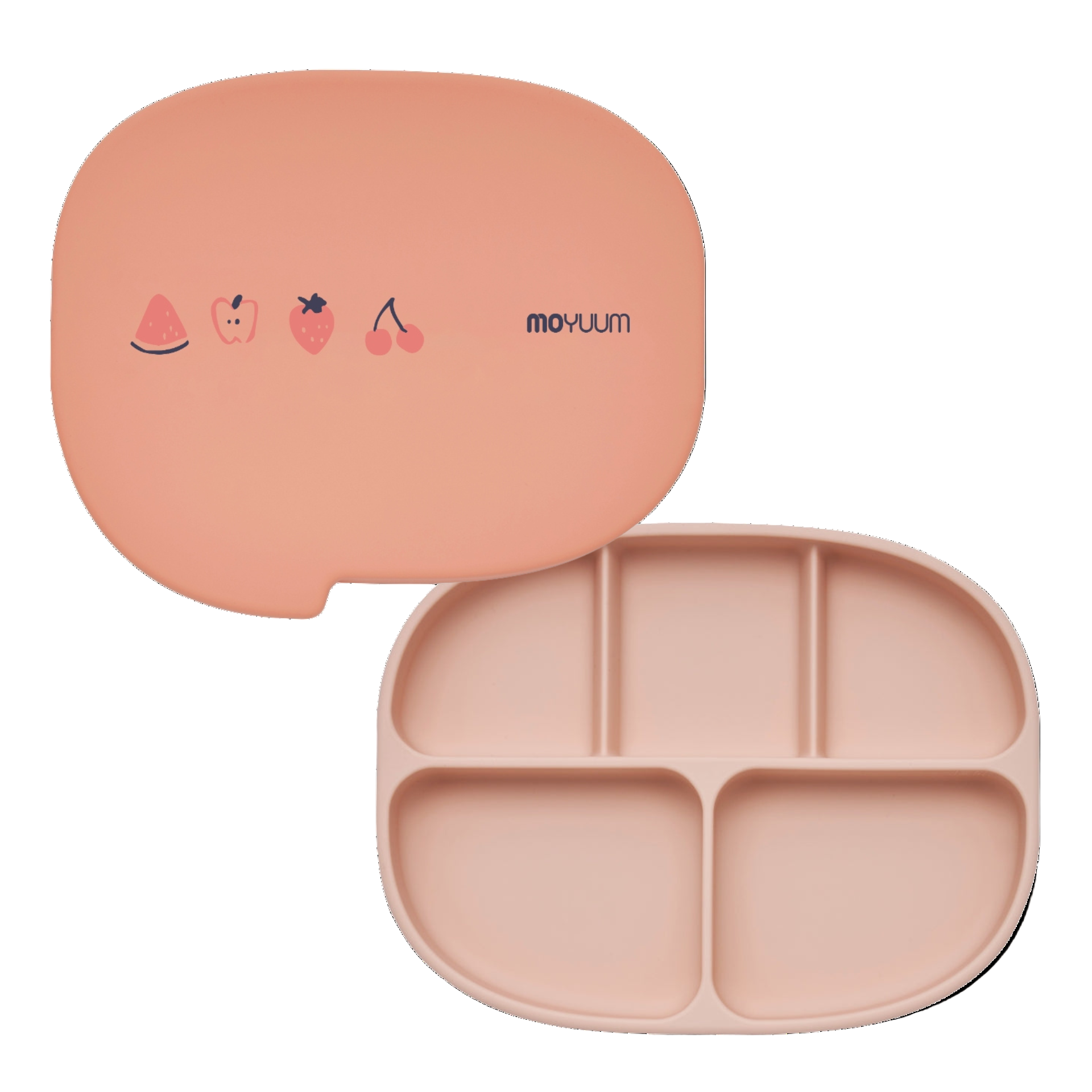 Moyuum 5-Section Silicone Suction Food Plate - Fruits