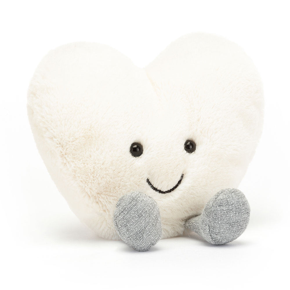 Jellycat Amuseables Cream Heart Soft Toy (12cm)