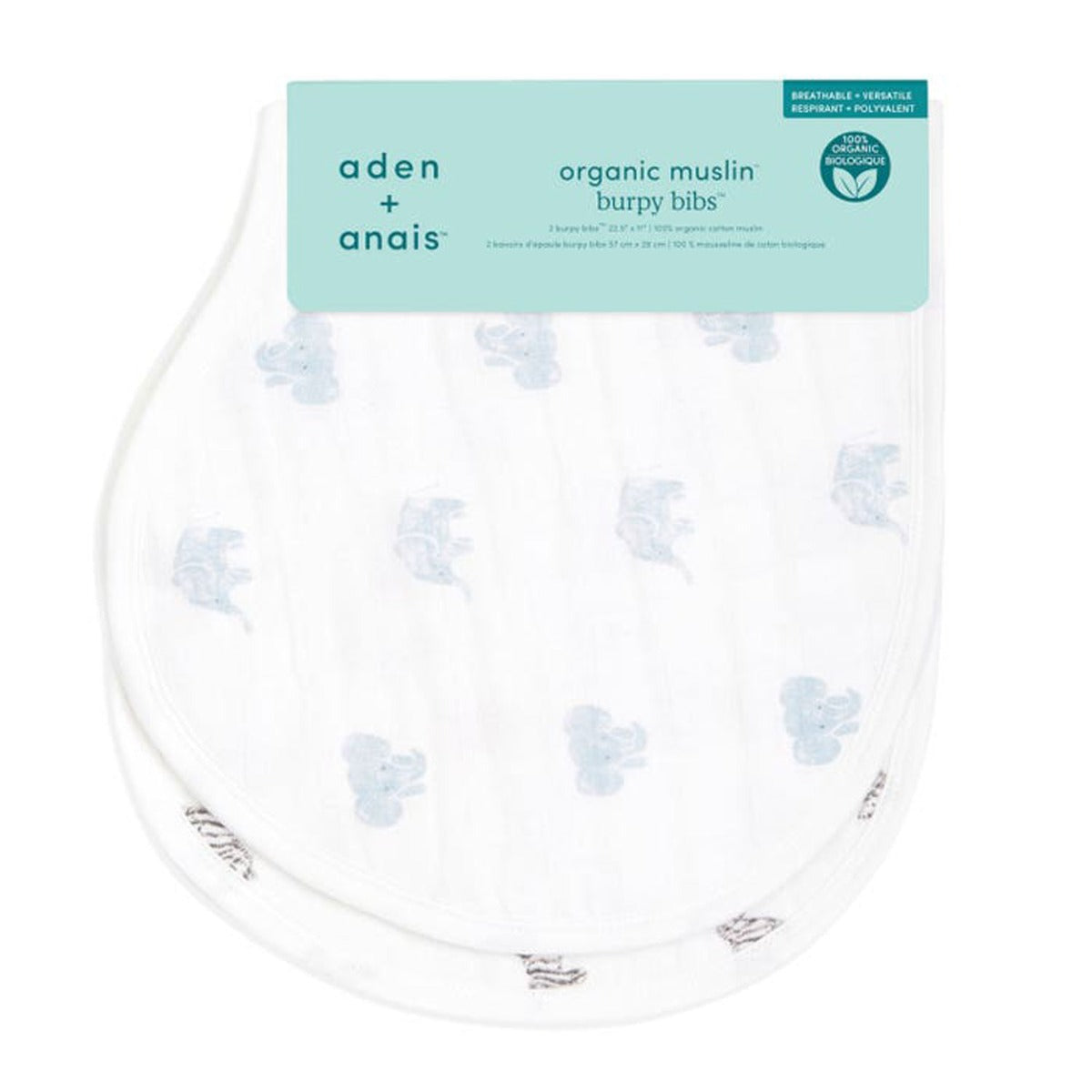 Aden Anais Organic Muslin Burpy Bibs, 2pk