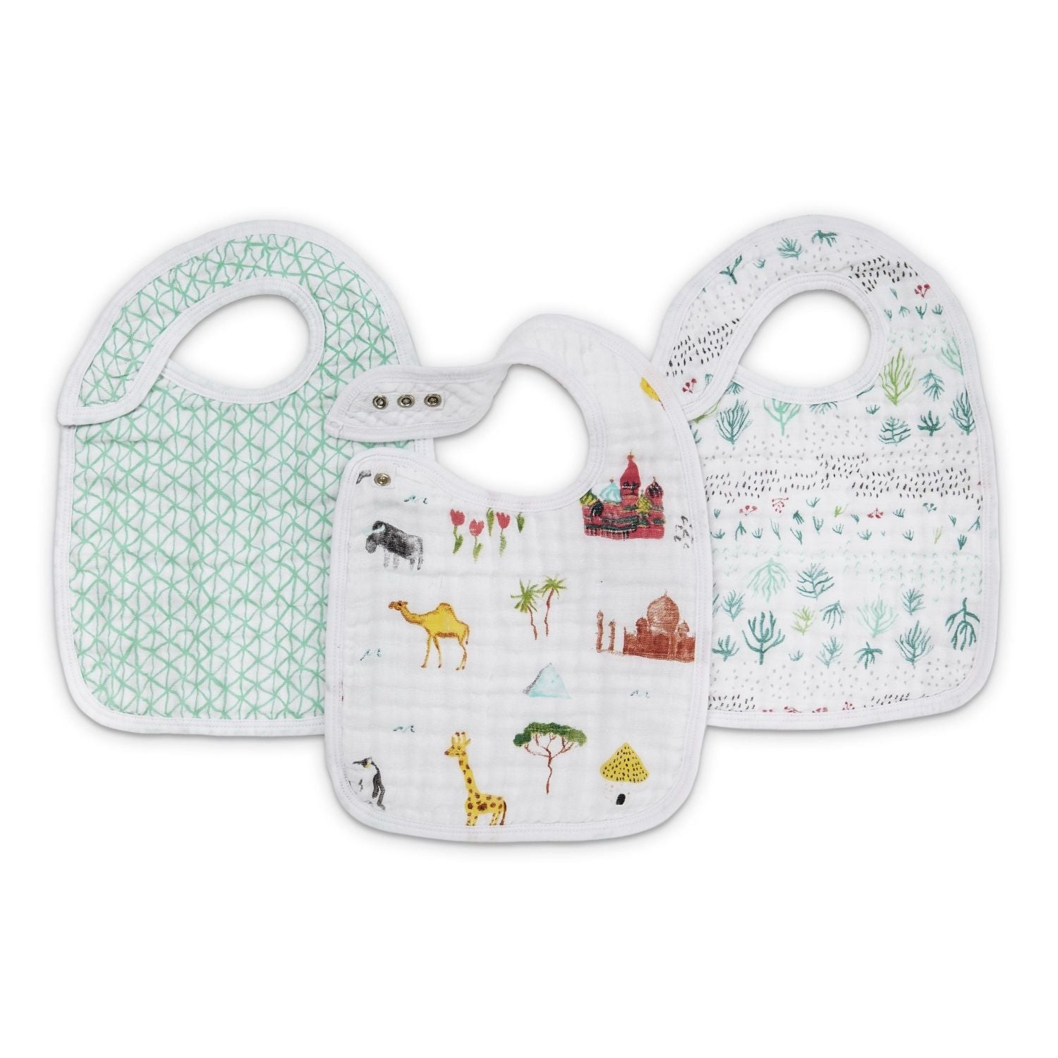 Aden Anais Boutique Snap Bib (3pk) (9 Designs) - Pupsik Singapore