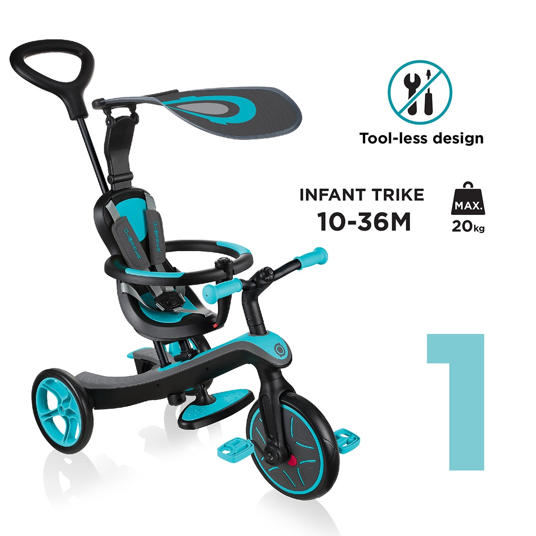 Globber Explorer Trike 4 in 1 - V3 (4 Colours) - Pupsik Singapore