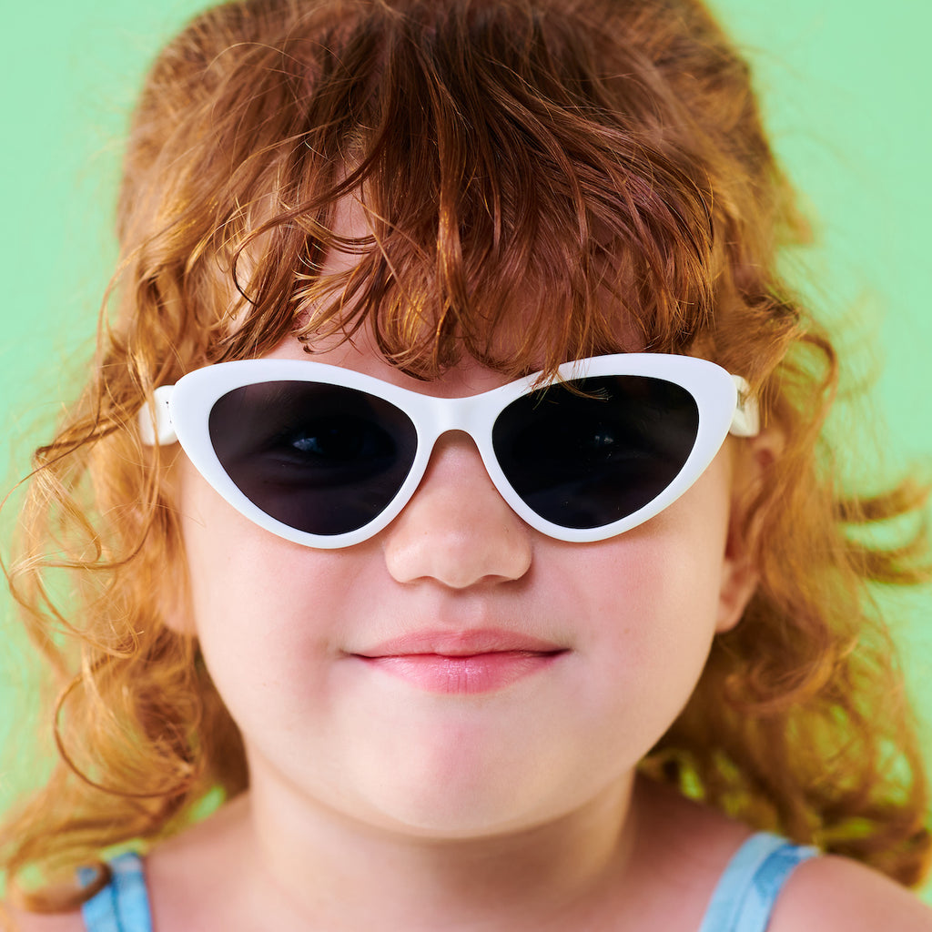 Babiators Original Cat-Eye Sunglasses - Wicked White (2 Sizes)