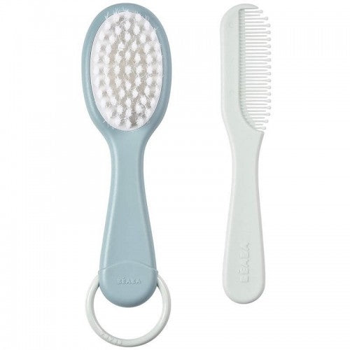 Beaba Baby Brush and Comb - Green & Blue