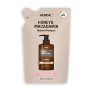 Kundal Honey & Macadamia Nature Shampoo, 400ml Refill Bag - Baby Powder (Exp 05/27)