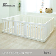 Parklon Double Guard Baby Fence, Size L -  210 x 140cm (Cream Ivory)