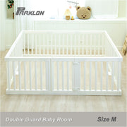 Parklon Double Guard Baby Fence, Size M -  190 x 130cm (Cream Ivory)