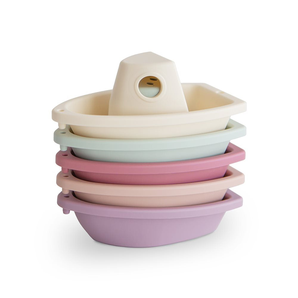 Mushie Bath Boats, 5pcs (3 Colors) - Pupsik Singapore