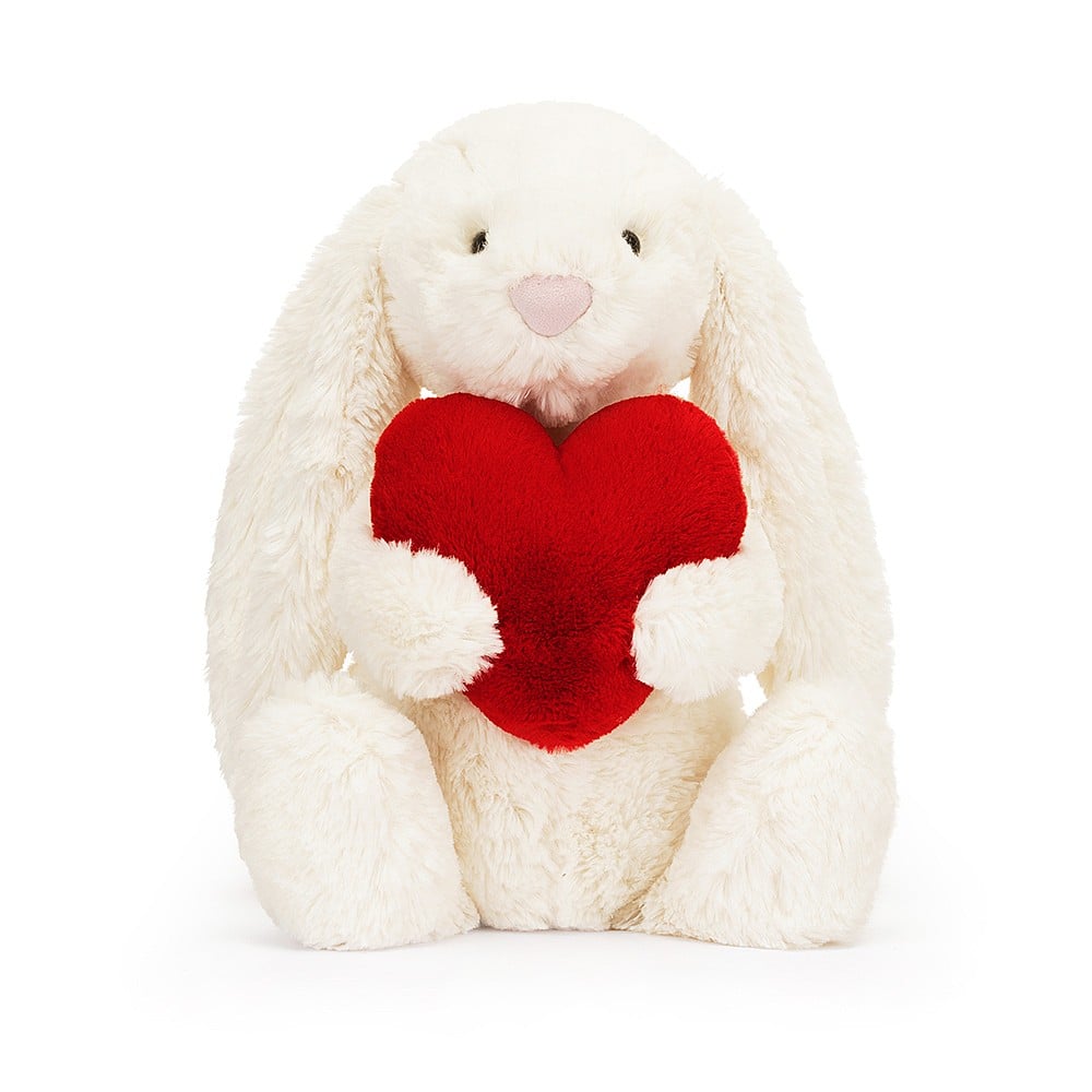 Jellycat Bashful Red Love Heart Bunny (Medium, 31cm)