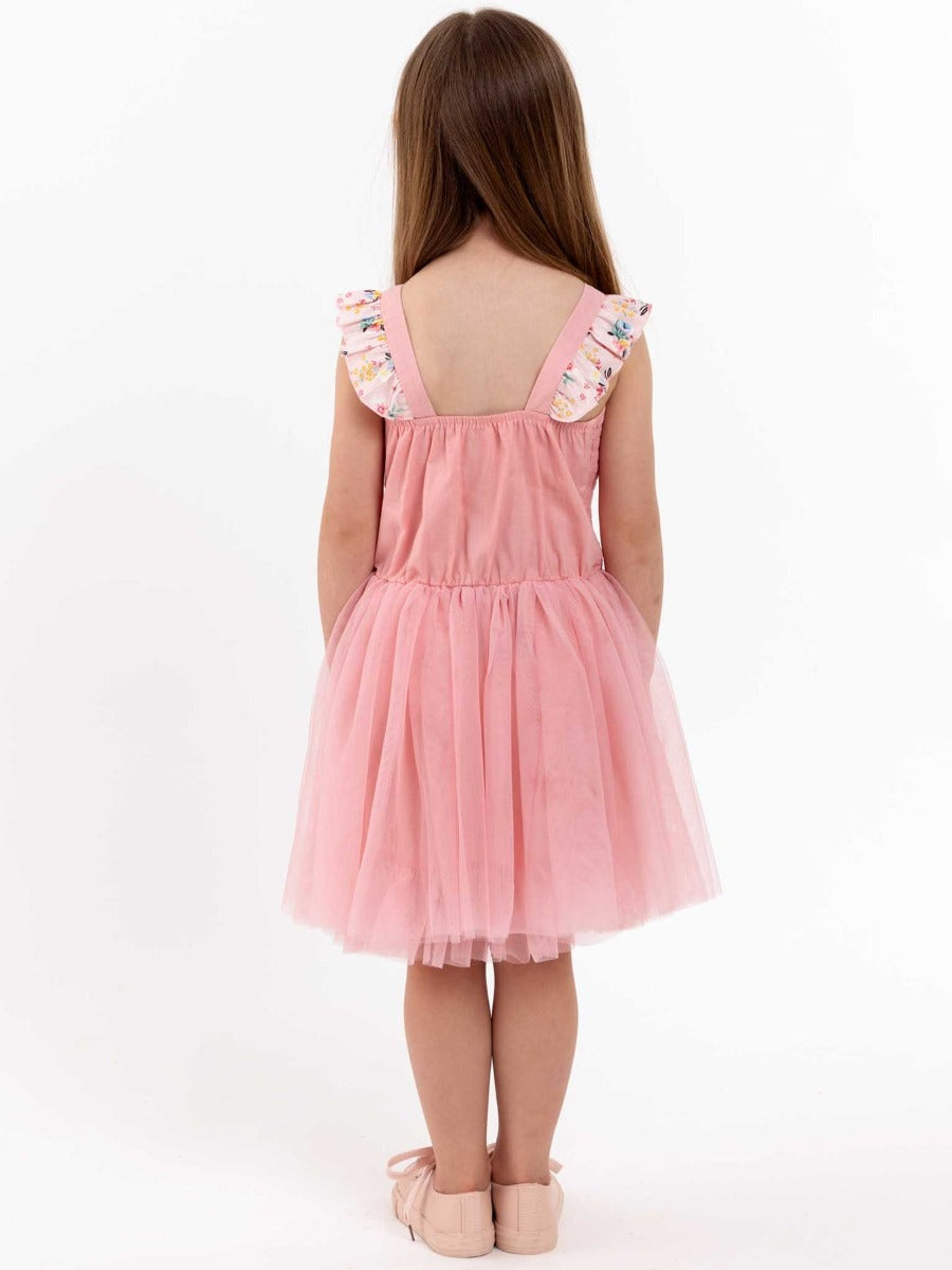 Oobi Vintage Pink Floral Belle Tutu Dress (4 Sizes)