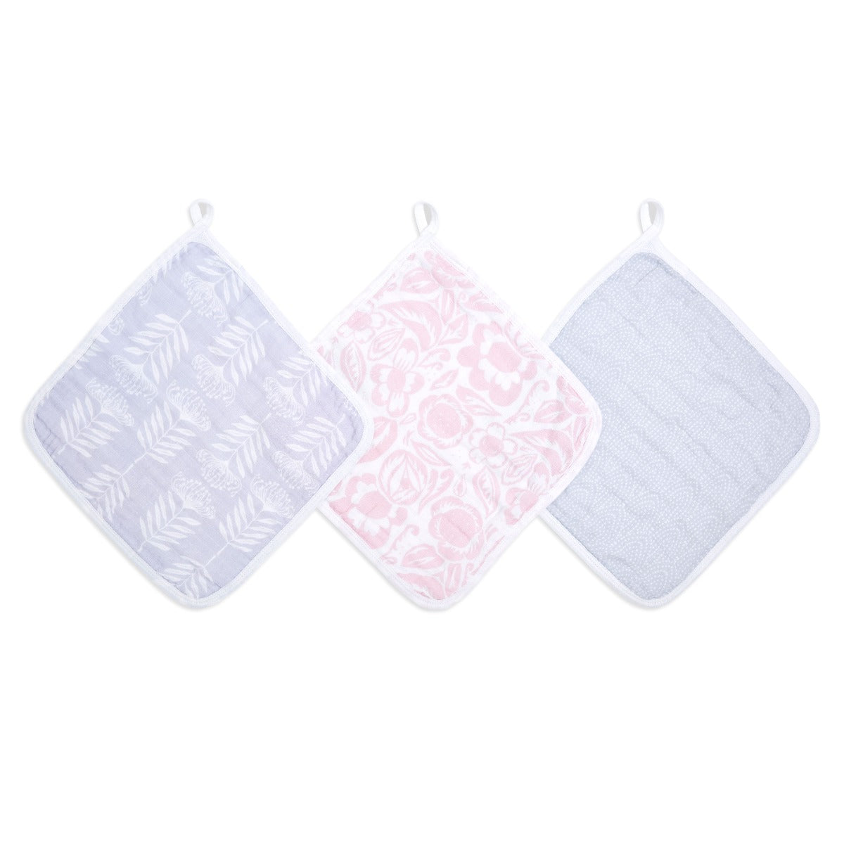 Aden Anais Essentials Cotton Muslin Washcloths, 3pk (7 designs)