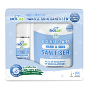 BioCair Disinfectant Hand & Skin Sanitiser Set, 50ml + 90ml Refill (Exp 05/26)