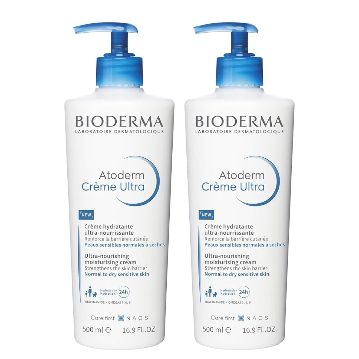 Bioderma Atoderm Ultra-Nourishing Cream, 500ml - 2pk (Exp 12/26)