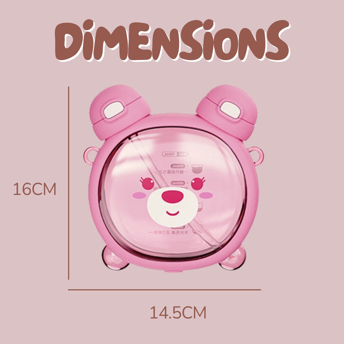 Biomom Little Bear 2-in-1 Tritan Bottle with Straps, 750ml (2 Colors)