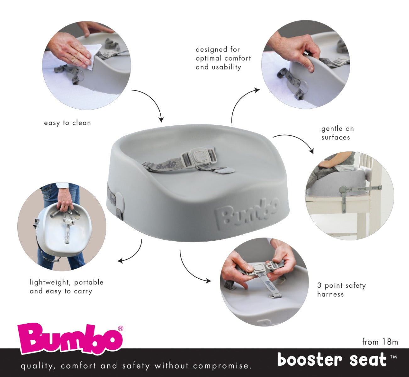 Bumbo Toddler Booster Seat (5 Colors)