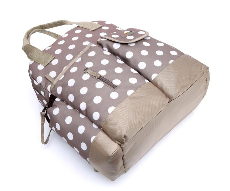 Colorland 4-in-1 Diaper Backpack - Khaki Dots