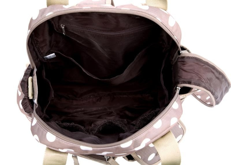 Colorland 4-in-1 Diaper Backpack - Khaki Dots