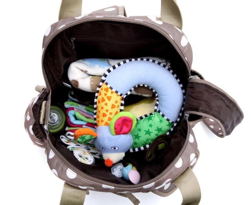 Colorland 4-in-1 Diaper Backpack - Khaki Dots