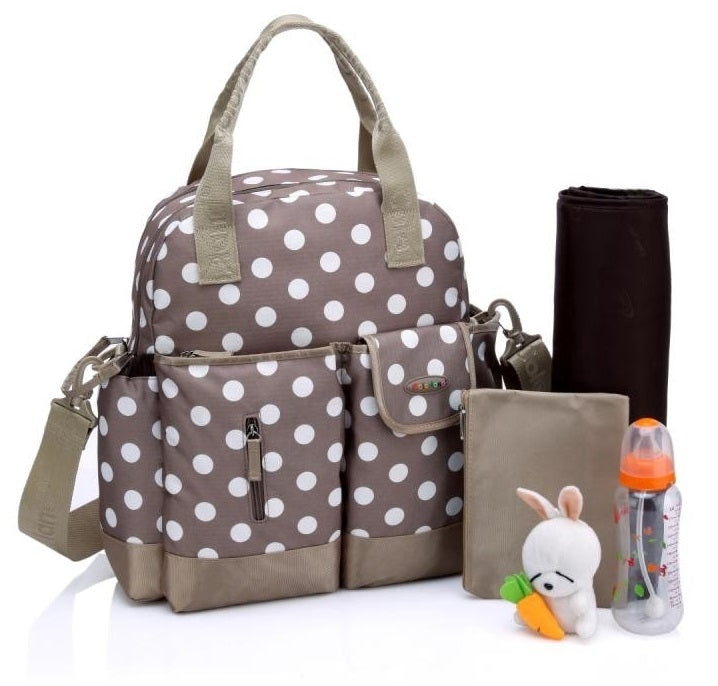 Colorland 4-in-1 Diaper Backpack - Khaki Dots