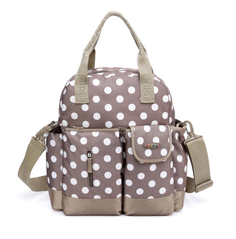 Colorland 4-in-1 Diaper Backpack - Khaki Dots