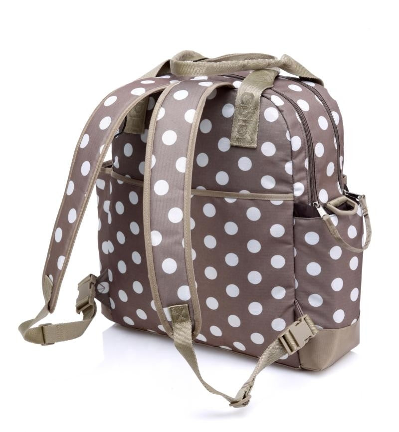 Colorland 4-in-1 Diaper Backpack - Khaki Dots