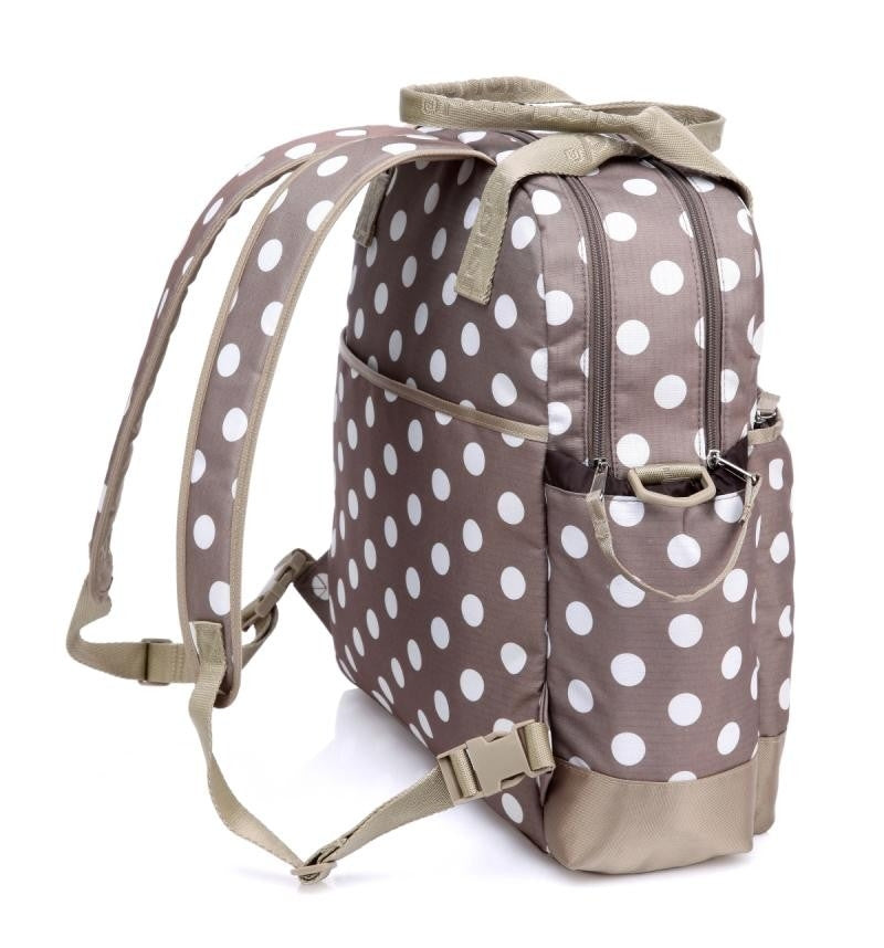 Colorland 4-in-1 Diaper Backpack - Khaki Dots