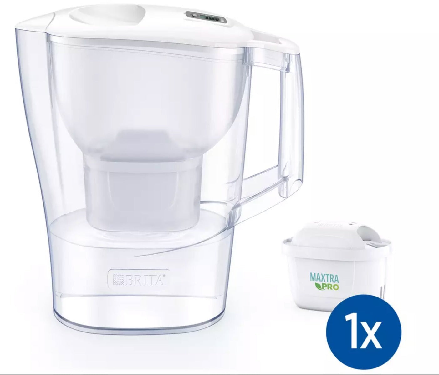 Brita Aluna Memo Cool Water Filter Jug (1 x Maxtra Pro Filter) - 2.4L White