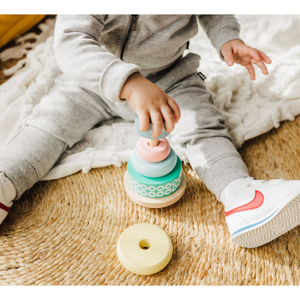 Bubble Wooden Stacking Rings - Classic
