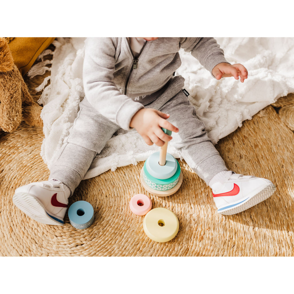 Bubble Wooden Stacking Rings - Classic