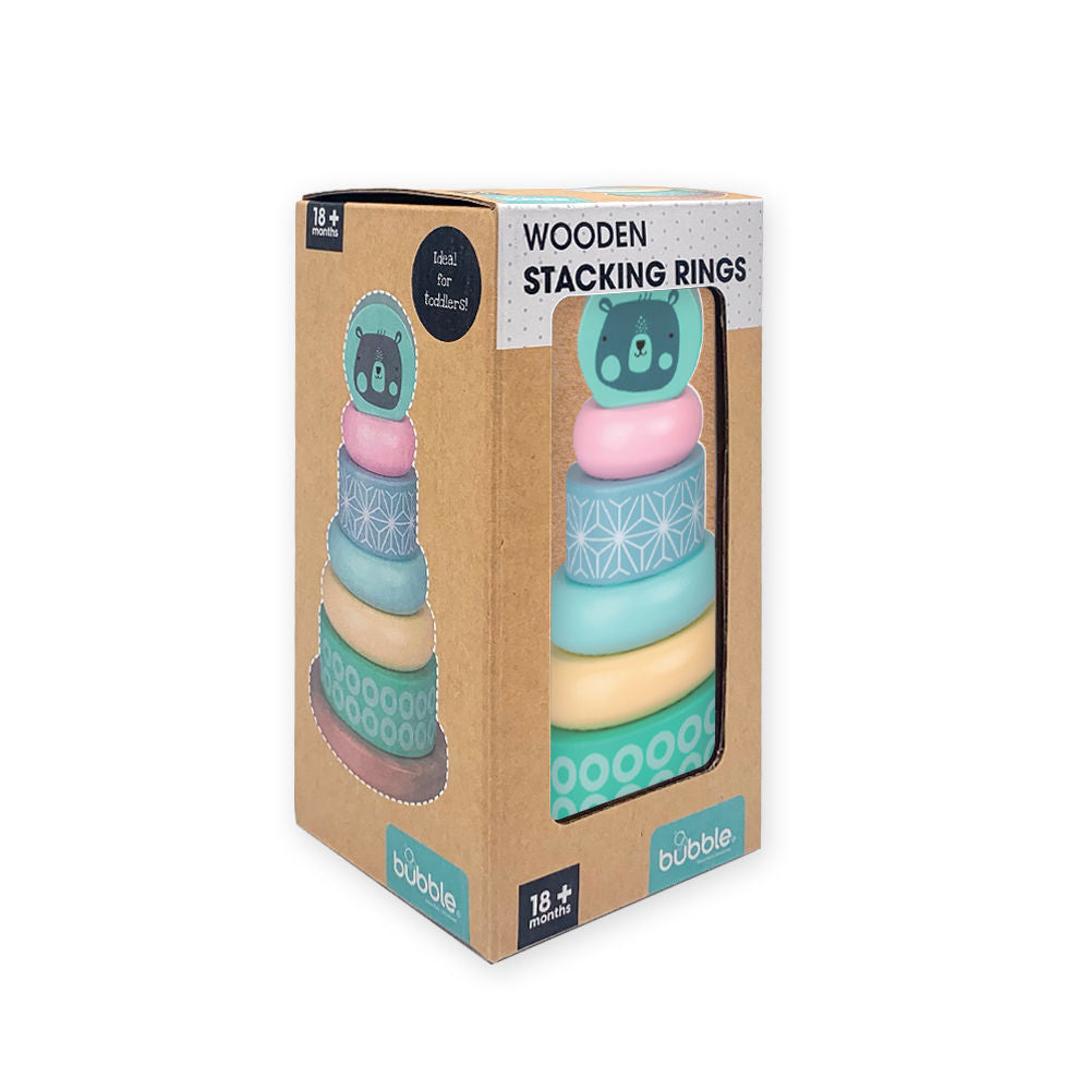 Bubble Wooden Stacking Rings - Classic