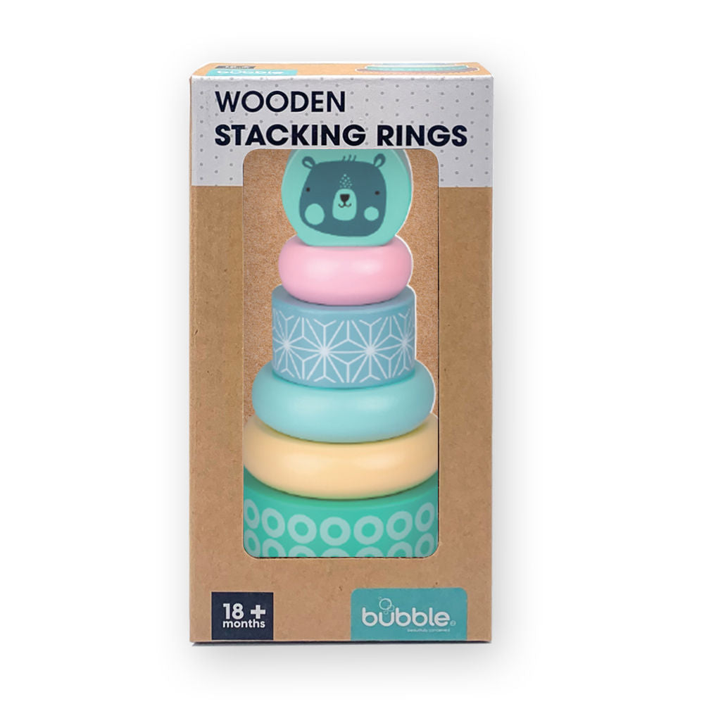 Bubble Wooden Stacking Rings - Classic