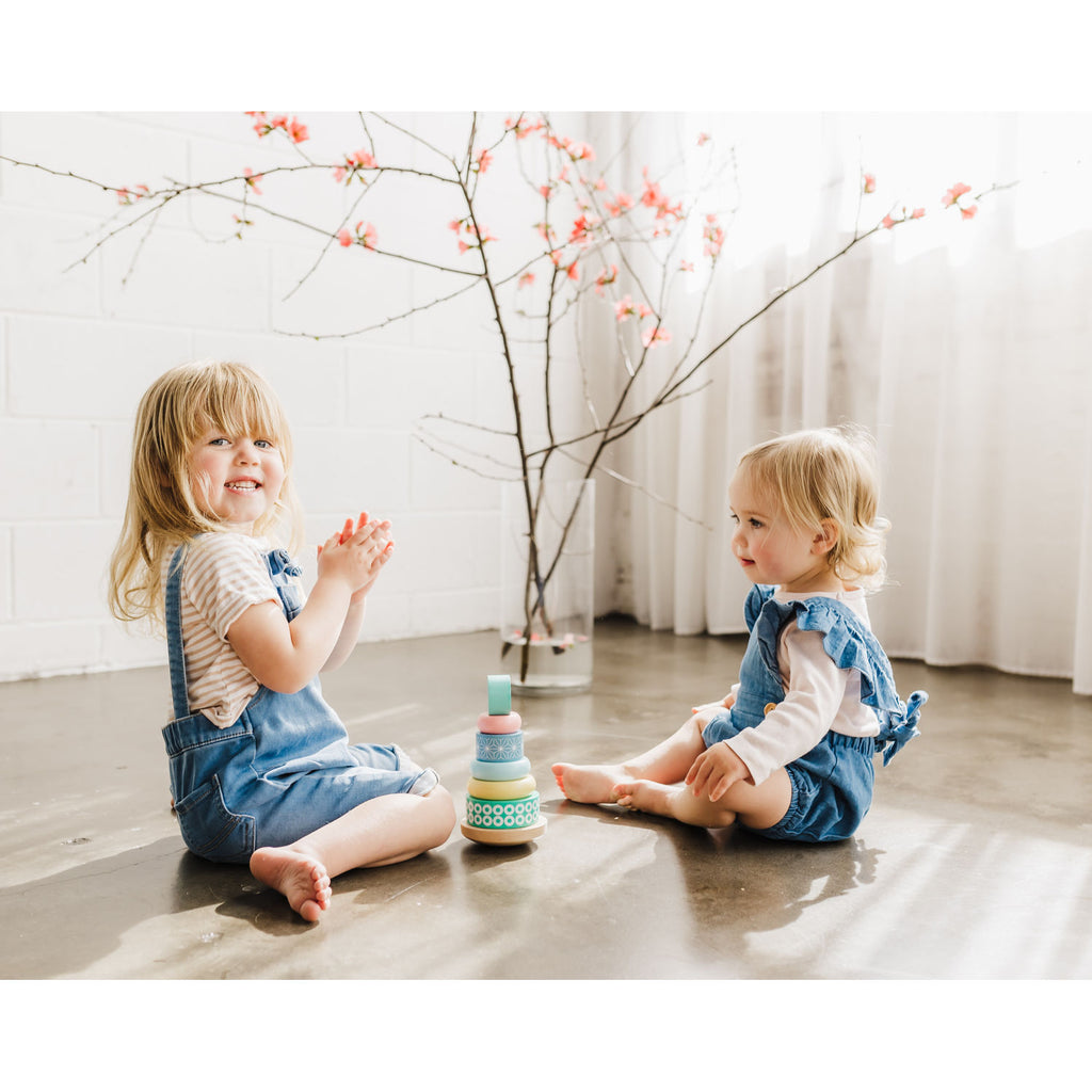 Bubble Wooden Stacking Rings - Classic