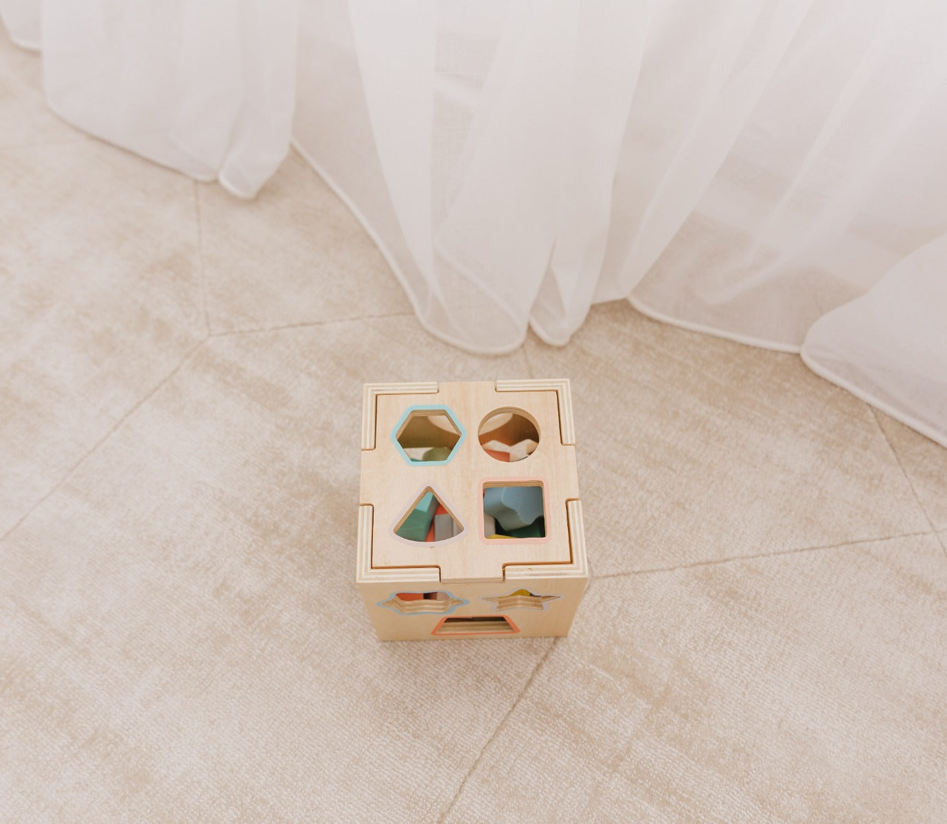 Bubble Wooden Shape Sorting Cube