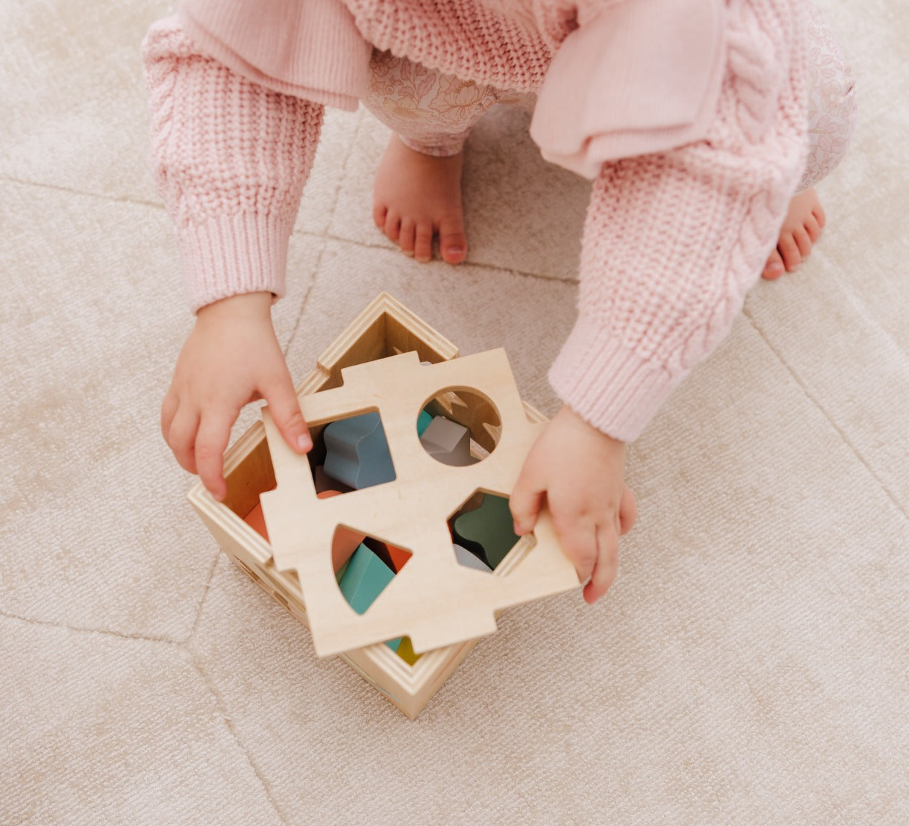 Bubble Wooden Shape Sorting Cube