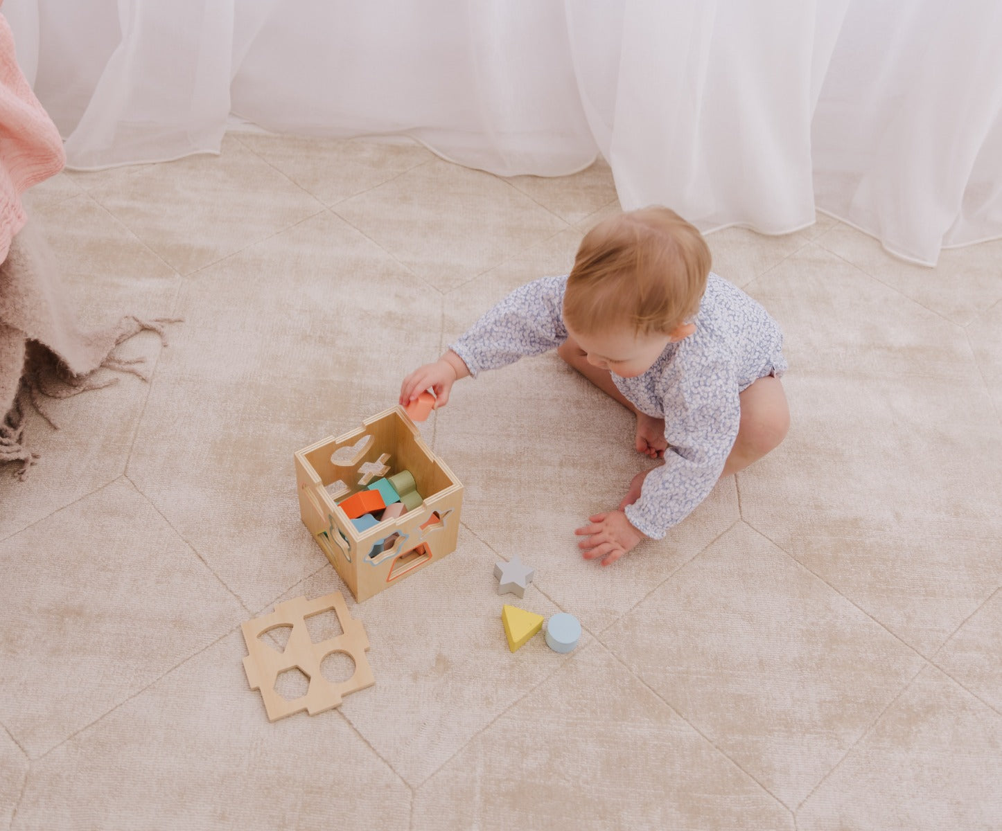 Bubble Wooden Shape Sorting Cube