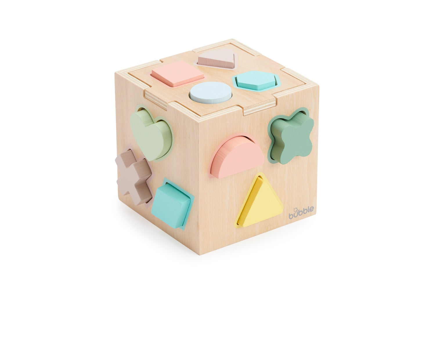 Bubble Wooden Shape Sorting Cube