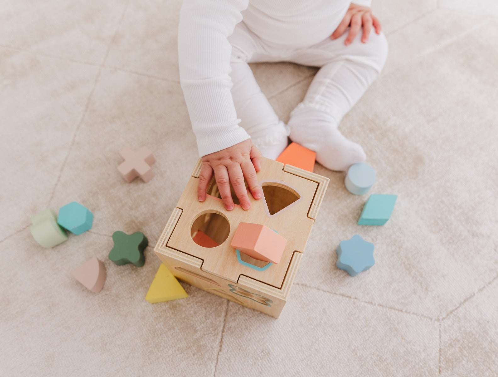 Bubble Wooden Shape Sorting Cube