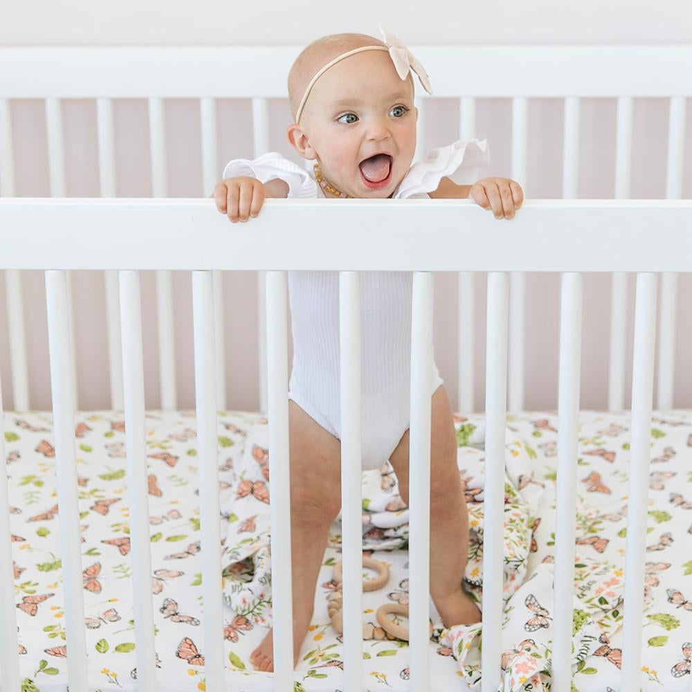 Bebe Au Lait Luxury Muslin Fitted Crib Sheet (70x130cm) (7 Designs) - Pupsik Singapore